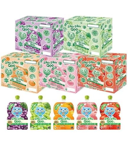 Amazon.co.jp: ぷるんぷるんQoo アソート5種セット もも マスカット