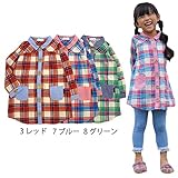 【SiShuNon/Kiccoly】チェックシャツワンピース キッコリー ベビー キッズ チェック シャツワンピース 120 7 ブルー