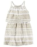 カーターズ Carter's ジャージーワンピース キッズ子供服 ノースリーブ 綿ジャージー100% Gold Geo Two-Tier Jersey Dress 5T (105-112cm)