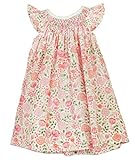 フェザー赤ちゃん女の子服ピマコットンhand-smocked Angel Sleeve Woven Dress and Bloomer Set