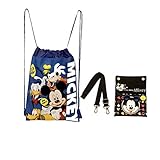 Disney Mickey Mouse Drawstring & Cross Body Bag 2 Pack Blue [並行輸入品]