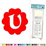 文字U in Flower初期 – Fun Kids女の子ベビー部屋 – ビニールステッカーデカール壁アート装飾 レッド 061116W5381_LightRed