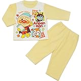 2016年 秋冬 アンパンマン プリント裏起毛＆フリース 袖切替 長袖パジャマ Anpanman クリーム◇80cm