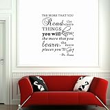 Pop Decors The more that you read the more things you will know Wall Stickers by Pop Decors