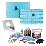 Transolid k5932 C-pre-bs 59 " x 32 – 1 / 4 " truedekクラシックベースキットプレミアム防水加工キット、シャワー排水、つや消しステンレススチール