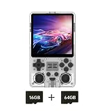 Powkiddy RGB20SX ポータブルゲーム機 RK3566 WIFIとBluetooth対応 ARM quad-core 1.8GHz OpenSourceシステム 4.0インチ レトロゲーム機 16+64GB 透明白
