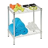 Honey-Can-Do SHF-04059 2-Tier Steel Utility Shelf, Chrome, 13.5L x 23.5W x 22.25H by Honey-Can-Do