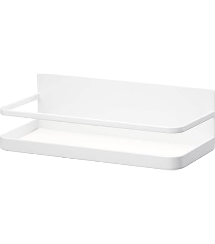 Amazon｜山崎実業(Yamazaki) マグネットキッチン棚 ワイドホワイト 約