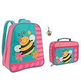 Stephen Joseph Girls Bee Backpack and Lunch Box with Bee Zipper Pull [並行輸入品]