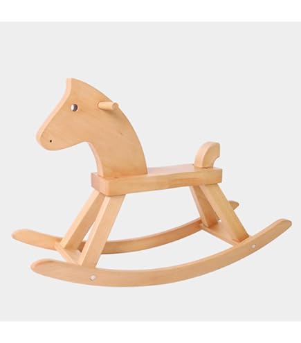 Amazon.co.jp: 木製の馬のロッキングチェアのおもちゃ 木馬 乗り物