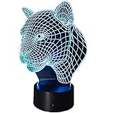 Leopard夜ランプ3dライトDeco USB充電LEDテーブルランプベッドルームリビングルームバーAtmosphere Decor LEDアクリルランプ