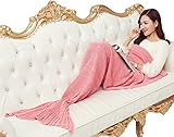 jusyeaニットマーメイドテール毛布の大人と子供