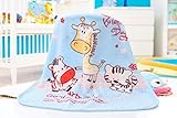 Animal Design Printed Double Sides Thick Mink Fleece Super Soft Baby Toddler Boys Girls Children Bla