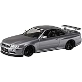 青島文化教材社(AOSHIMA) 1/32 ザ・スナップキットシリーズ ニッサン R34スカイライン GT-R カスタムホイール (アスリートシルバー) 色分け済みプラモデル No.11-SP4