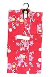 子供浴衣 100サイズ 女の子 綿100% 6.濃ピンク（桜・金魚）
