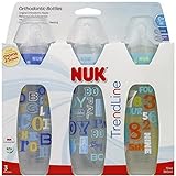 Gerber Nuk Baby Talk Trendline 3 Bottles with Silicone Nipples- Boys Color by Nuk