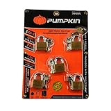 Pumpkin s40 – 5 Shortシャックル真鍮南京錠キーホームTopセキュリティロックツールスチールカバープレート( ptt-s40 – 5 : 39505 ) 5南京錠セット、パック1個。
