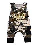 新生児ユニセックスベビーカモノースリーブロンパーワンピースボディースーツジャンプスーツの服 (0-6 M, A)