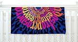 KESS InHouse Roberlan Ad Astra Per Aspera Mandala Blue Orange Fleece Baby Blanket 40 x 30 [並行輸入品]