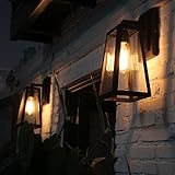 JiaYouJia アンティーク風壁掛け照明 玄関照明 ポーチ灯 屋外灯 防雨 レトロ 壁掛けライト 庭園灯 ランタン式 ブラケットライト