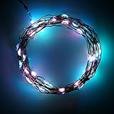 LEDストリングライト イルミネーションライト 2m /3m 20粒/30粒LEDs 電池式 防水お祝い クリスマスハロウィンパーティー結婚式の装飾用 (B, マルチカラー)