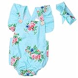 (アイム)iiniim　ベビー　レース　花飾り　花プリン　ロンパース　赤ちゃん服　出産祝い　撮影道具　バックレス　ヘッドバンド付　２点セット 花プリン 2 90