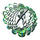Shipityourway 3d風スピナーTree FrogグリーンメタルReflective Yard Art Lawnツイスターand Swivel 12" Inch (30.5cm) グリーン