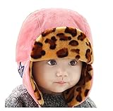 秋冬 赤ちゃん 子供 韓国風格 防寒 防風 暖かい 可愛い ニット帽子 雷鋒キャップ ベレー帽子 ハット 2-4歳 頭囲約50－52cm（ピンク）