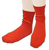 [ciel serein] リネンの靴下 日本製 (オレンジ)