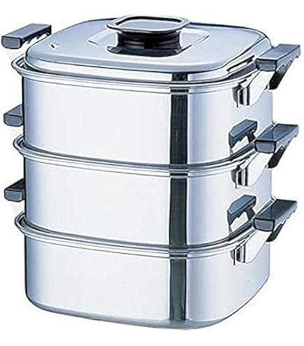 Amazon｜AKAO(アカオ) 角型蒸器33cm 一重 AMS71331｜蒸し器・せいろ