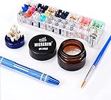 4.81g GPL 205G0 MXスイッチオープナーとステムホルダーを備えたキーボード潤滑ステーションキット5PCS、メカニカルキーボードスイッチ潤滑キットは、Gateron Cherryスイッチ、キースイッチスタビライザー用キーボードグリースに適用されます