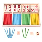 算数＋虫さん型数字ブロックセット【知育・学習玩具】積み木 赤ちゃん・幼児のおもちゃ ゲーム 算数棒 算数パズル かけ算 割り算 足し算 引き算 【遊びながら算数を学習】0-9すうじ 図形 早期教育 幼
