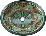 Green Greca Ceramic Talavera Sink by Fine Crafts & Imports