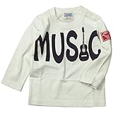 《H28秋冬物》 CHANNEL(チャンネル) 天竺MUSICギターPt長袖Tシャツ 90cm /オフシロ NO.CN-6413