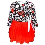一意Baby Girlsバレンタインの日の愛とハートドレスチュチュ US サイズ: 4t カラー: レッド