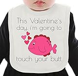This Valentine's Day I'm Going To Touch Your Butt Slogan ネクタイを有する有機ビブ Medium