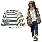 【SiShuNon/FARM】ケンダマボーダーTシャツ ファーム ベビー キッズ けん玉 ボーダー 長袖Tシャツ 110 4 ネイビー