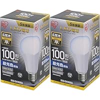 アイリスオーヤマ LED電球 E26 広配光タイプ 100W形相当 昼光色 2個セット LDA14D-G-10T5