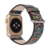 金属コネクタ付き42ミリメートルiwatchシリーズ3 2 1のための審美的な中国風のスマートウォッチのブレスレットPUレザー