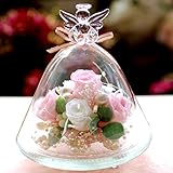 プリザーブドフラワーIPFA プリザーブドフラワー ギフト 『ガラスドーム エンジェル (ピンク＆ホワイト)』