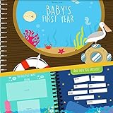 Baby's First Year Memory Book With 12 Milestone Stickers, Under The Sea Edition by Unconditional Ros