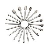 20ピース/セットhssウッドフライスロータリーツールロータリーツール刻まれたカッター木工彫刻ツールアクセサリー