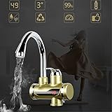 スマートキッチン蛇口電気蛇口ファストホットキッチンポー温度表示3000W 220V電気給湯器キッチンポット