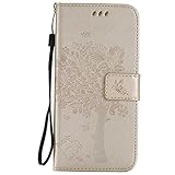 OMATENTI Samsung Galaxy S7 Edge ケース, 100％手作り 高級PUレザー ケース 手帳型 保護ケース カード収納ホルダー付き 横置きスタンド機能付き マグネット式 Sa