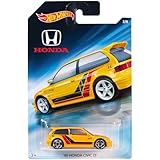 Hot Wheels Honda Series 2018 Release 1990 Yellow Honda Civic EF, '90 Yellow Honda Civic EF