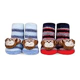 【日本正規品】 ワドル (WADDLE)   ラトルソックスおさるさんブルー/ネイビー2足セット 100516