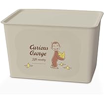Amazon｜錦化成 おさるのジョージ 収納ボックス 蓋付き ベージュ