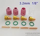 CHNsalescom 16個のTIG溶接ガスレンズWP-9/20/25 1/8用セラミックノズル＆パイレックスカップキット
