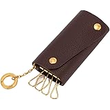[IL BISONTE] イルビゾンテ キーケース 4連 レザー メンズ レディース キーリング キーホルダー SKH090 ブラウン KEY HOLDER P BW320G/SIGARO SCURO 本革 3つ折り ブランド [並行輸入品]