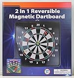 2-in-1 Reversible Magnetic Dartboard with Standard Darts & Baseball Game[並行輸入品]
